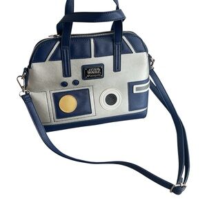 Loungefly Star Wars R2-D2 Dome Bag - Blue and White with shoulder strap
